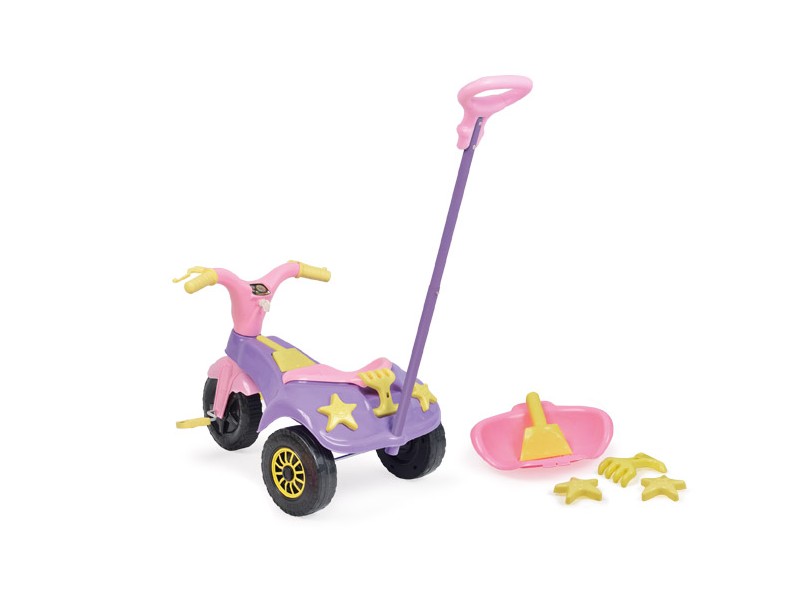 Triciclo com Pedal Homeplay Motoca Praia & Campo