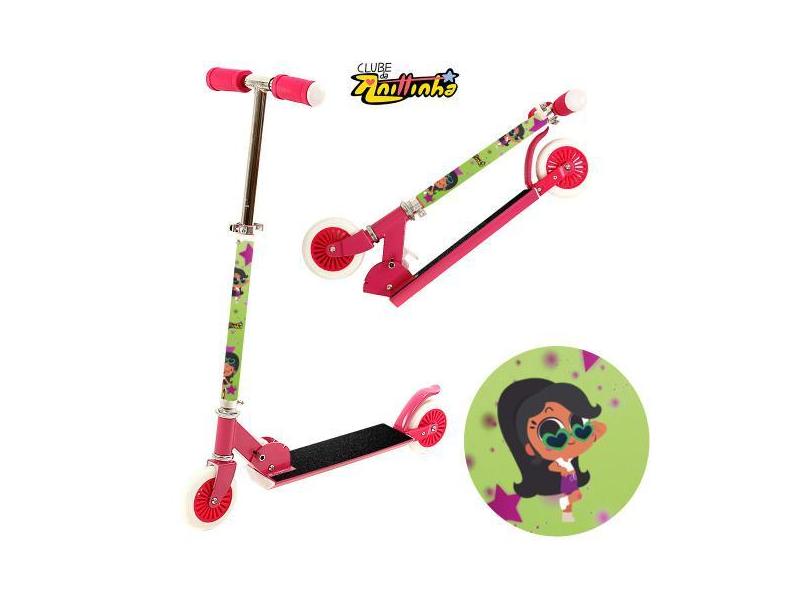 Patinete De Metal Anitta Infantil Para Meninas Rosa 2 Rodas - Bbr Toys