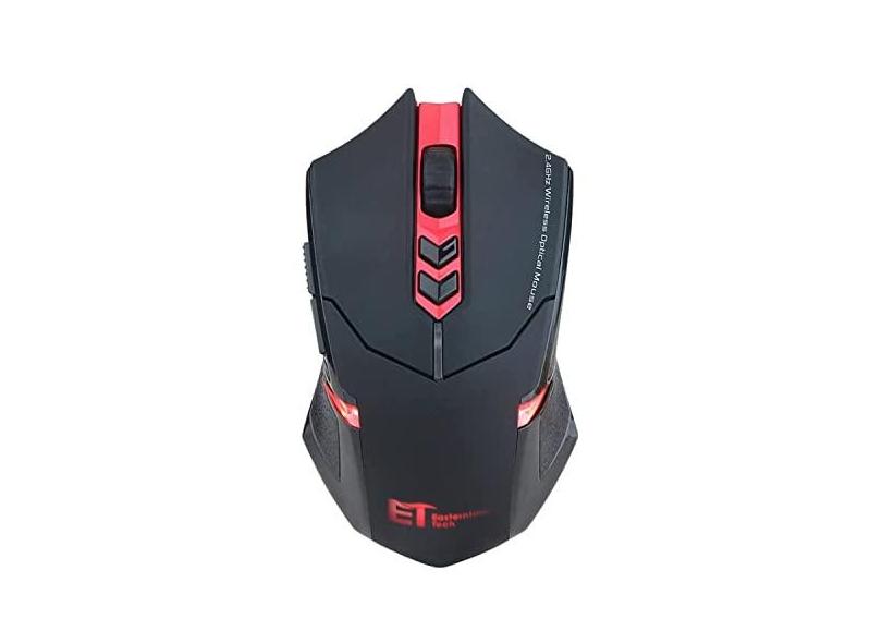 Acessórios dos componentes ET X-08 7-KEYS 2400DPI 2.4G Mouse de jogos silenciosos sem fio com receptor USB e luz de fundo colorida