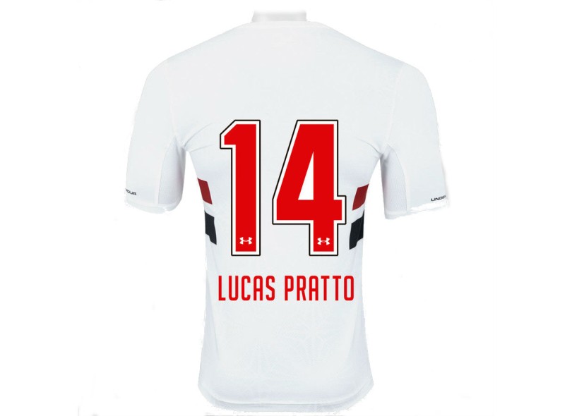 Camisa Torcedor São Paulo I 2017/18 Lucas Pratto nº 14 Under Armour
