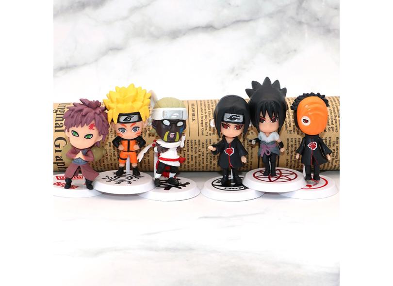 NO BRASIL** 12 bonecos naruto chibi com base 7cm Naruto shippuden