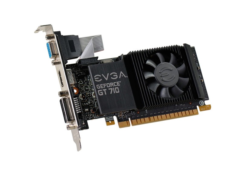 Placa de Video NVIDIA GeForce GT 710 2 GB GDDR5 64 Bits EVGA 02G-P3-3713-KR