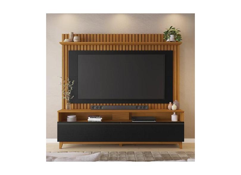 Home Theater para Tv de 65" com Detalhe Ripado da Nt 1340 - Notável Mó