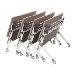Imagem de Mesas de Conferência Mesa De Conferência Dobrável Moderna De 4 Pacotes Para Salas De Reuniões E Salas De Recepção, Mesa De Escritório De Armazenamento Portátil Mesa De Treinamento De Seminário, Econom