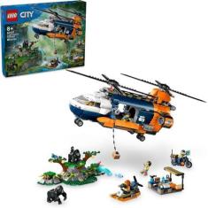 Imagem de Lego City - Helicoptero Explorador Da Selva No Acampamento Base 60437