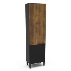 Imagem de Paneleiro 2 Portas Menu Kitchen Canelone Politorno Preto/Álamo