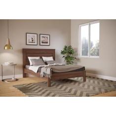 Imagem de Cama de casal 100% mdf munique capuccino - village móveis