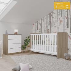 Imagem de Quarto de Bebê Berço com Cômoda Sonho Encantado Espresso Móveis