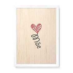 Imagem de Arte Maníacos Quadro Decorativo em Madeira Mãe Coração - 23x16,25cm (Moldura caixa em laca )