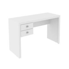 Imagem de Mesa Escritório 2 Gavetas 117X74,5X46,5cm Branco Tecnomobili