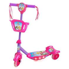 Imagem de Patinete com Cesta Sonho de Princesa Luz e Som, DM Radical