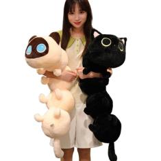 Imagem de Almofada corporal de pelúcia para gatos  80 cm Somao