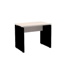 Imagem de Mesa de Escritório Pé Painel Pe25 em Mdp 134 x 60 cm Cor Nogueira Casablanca e Base Preta