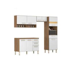 Imagem de Cozinha Compacta Dama C/ Balcao E Aereo Branca / Amendola - Demobile