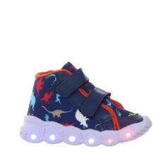 Imagem de Tenis Botinha de led luz menino dinossauros marinho infantil personagem-Masculino