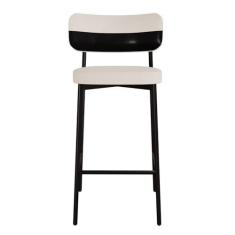 Imagem de Banqueta Alloa Fixa com 4 Pés 50 X 44,7 X 163,5cm com 1 Unidade Palha/Preto/Preto Epoxi