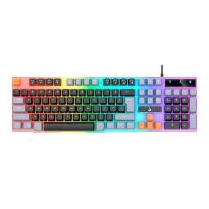 Imagem de Teclado Semi-Mecânico Gamer Rise Mode G1, Rainbow, USB, Preto e Cinza 