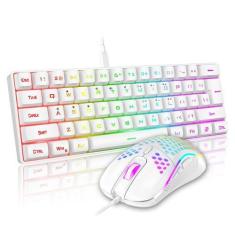 Imagem de Combinação de teclado e mouse para jogos RedThunder 60% RGB branco