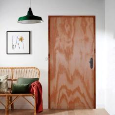 Imagem de Porta Lisa Mescla Batente Ecolológico 09 Fechadura 813/02 70 X 2,10 Direito Natural