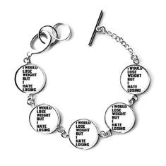 Imagem de DIYthinker Pulseira preta inglesa perdida peso pulseira bracelete bracelete bracelete joia