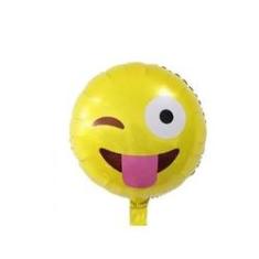 Imagem de Balão Metalizado Emoji Piscadinha Tam: 18 Polegadas