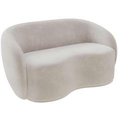 Imagem de Sofá 3 Lugares 160cm Sala De Estar Living Oscar K01 Veludo Bege - Lyam