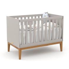 Imagem de Berço Americano Que Vira Caminha Unique 100% MDF Cor Cinza Eco Wood - Matic Móveis