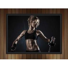 Imagem de Quadro Decorativo Fitness Academias Pilates Decorações Com Moldura - V