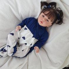Imagem de Boneca Bebê Reborn Morena Pronta Entrega - Mundo Azul E Rosa
