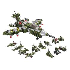 Imagem de Blocos de Montar Cubic 25 em 1 Avião de Combate 576 Peças Multikids - BR1620