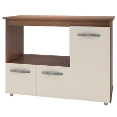 Imagem de Balcao Multiuso 3 Portas 114cm 9480 Savana Off White Mobbs Savana Off White