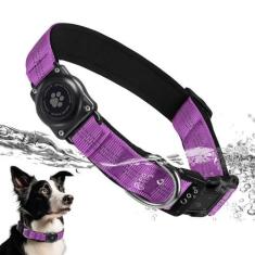Imagem de Coleira para cães AirTag atualizada, à prova d'água, IP68, suporte para coleira de ar, refletiva, ultradurável, acolchoada confortável, coleiras resistentes para cães pequenos, médios e grandes (GG