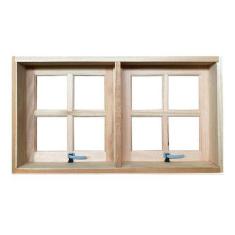 Imagem de Janela de Madeira Vitro Máximo Ar 2 Módulos Reto Padrão Cedro Esquadri