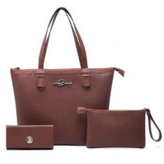Imagem de Bolsa Feminina grande + nécessaire com carteira-Unissex