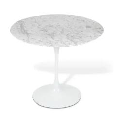 Imagem de Mesa De Jantar Tulipa Saarinen Redonda 90 cm Mármore Carrara