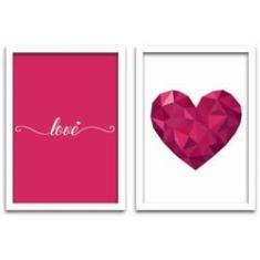 Imagem de Conjunto Quadros Decorativos 2 peças 40x60 Love