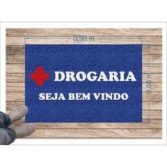 Imagem de Tapete Capacho para Drogaria, Antiderrapantes 90x60 cm 