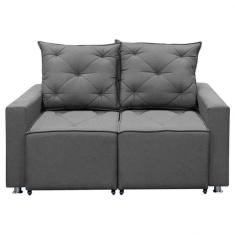 Imagem de Sofá Retrátil 2 Lugares Bariloche 1.80cm Star Confort Grafite