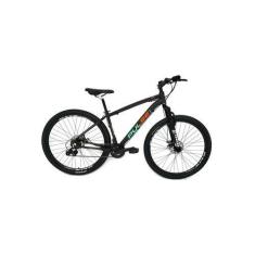 Imagem de Bicicleta Pulse Quick Aro 29 Freio A Disco 21V Preto Aqua Laranja  - P