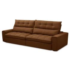 Imagem de Sofá Retrátil Reclinável 3 Lugares 250cm Damy F05 Veludo Terracota - M