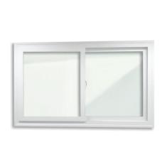Imagem de Janela de PVC Acustica Sobrepor 100x100cm com 2 Folhas e Vidro Laminado ITEC Brimak Branco