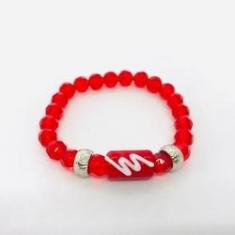 Imagem de Pulseira Iansã firma cristal vermelho e silicone