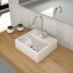 Imagem de Kit Cuba Q32 Com Torneira Luxo 1195 E Válvula Click  1 Pol. 1/2 Bege