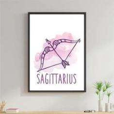 Imagem de Quadro Decorativo Signos Aquarela - Sagitário 45X34Cm