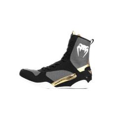 Imagem de Venum Tênis de boxe Elite - Preto/Branco-Dourado
