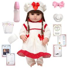 Imagem de Boneca Reborn 100% Silicone Pode Molhar 13 Itens Enxoval