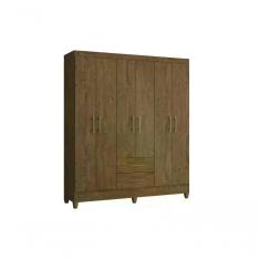 Imagem de Guarda Roupa Casal 6 Portas E 2 Gavetas Panamá Castanho