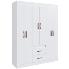 Imagem de Guarda Roupa 6 Portas 02 Gavetas Montevideu- Cor Branco