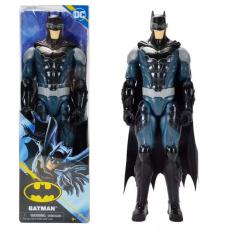 Imagem de Boneco Batman Traje Cinza Óculos Articulado Figura 30Cm