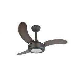 Imagem de Ventilador De Teto Infinity Lux Led 3000K Preto 3 Pás Mdf Tabaco 110V